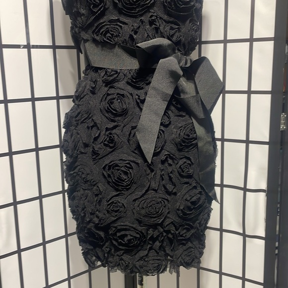 Zara Black floral Strapless Dress - Picture 2 of 12